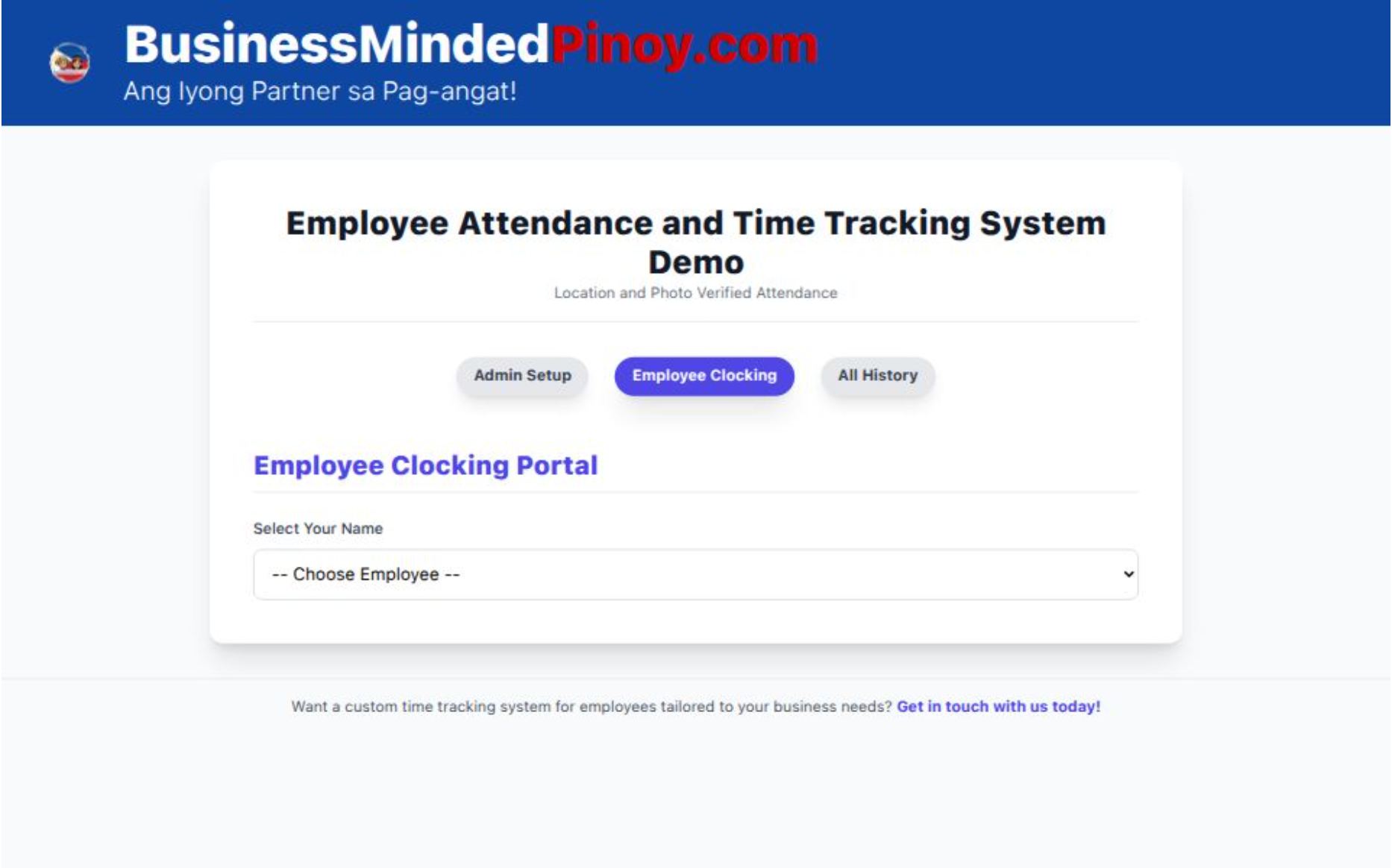 Employee Attendance and Time Tracking System thumbnail
