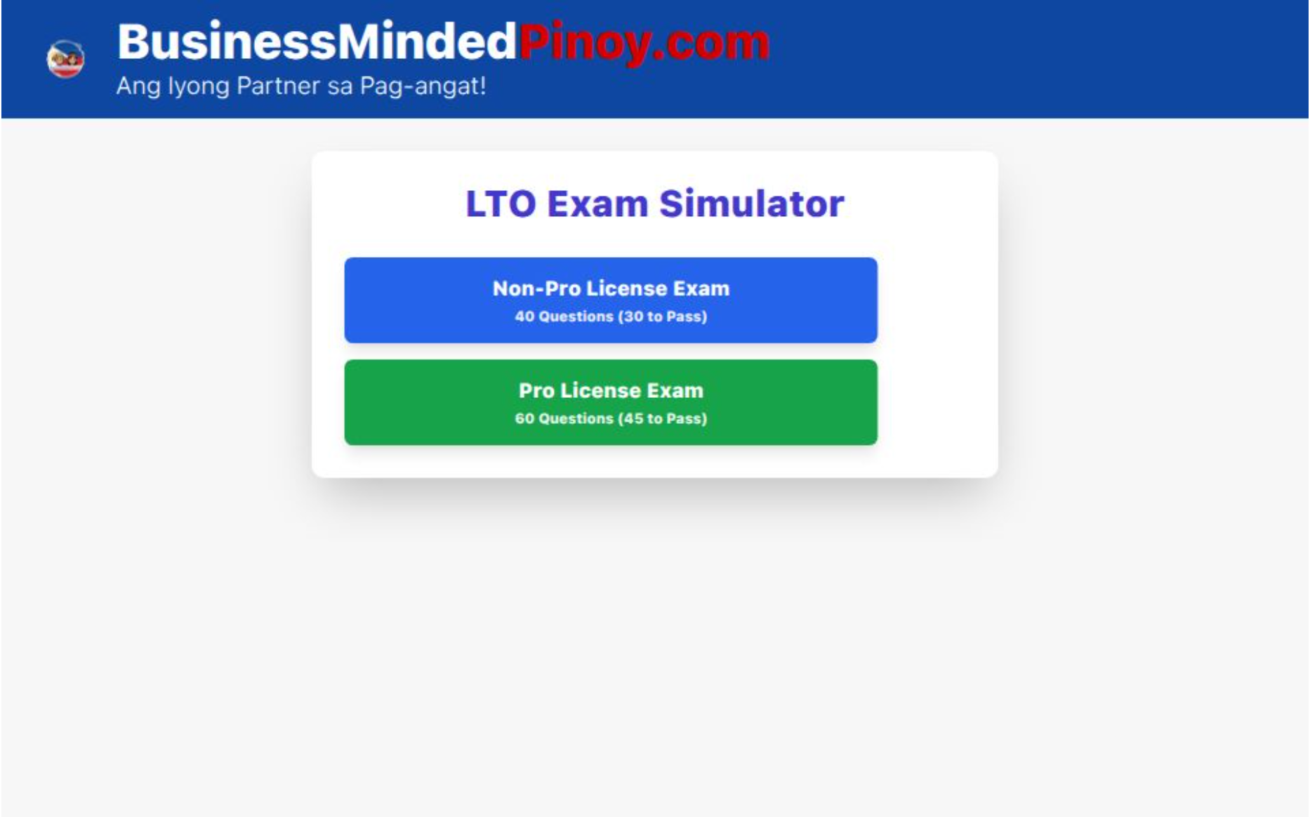 LTO Driving License Exam Practice thumbnail