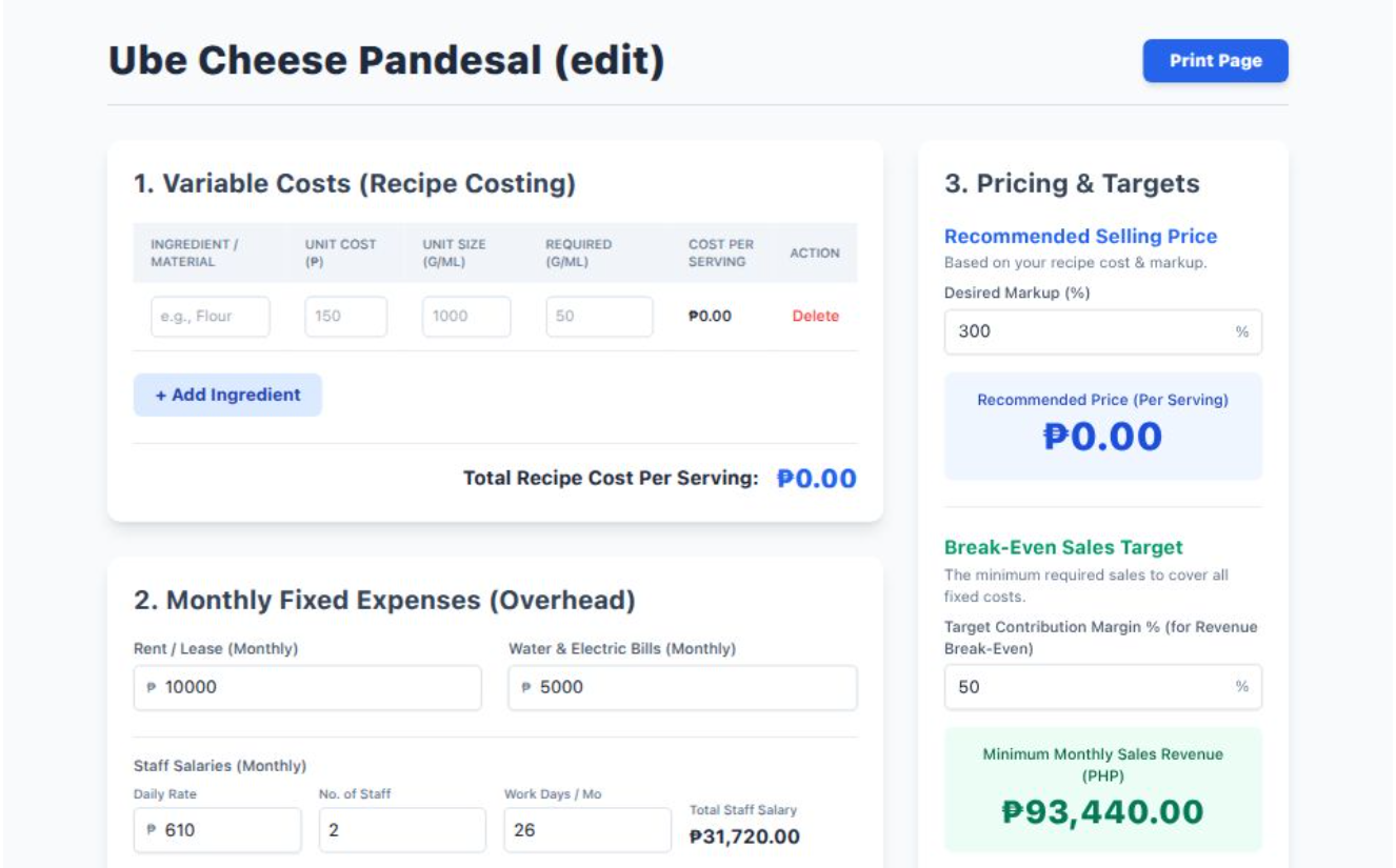 Product Costing Calculator thumbnail